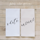 Personalized Family Name and Year Tea Towel