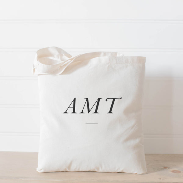 Handmade 100% cotton personalized monogram tote bag