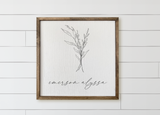 Personalized Girl Name with Bouquet Wood Framed Sign
