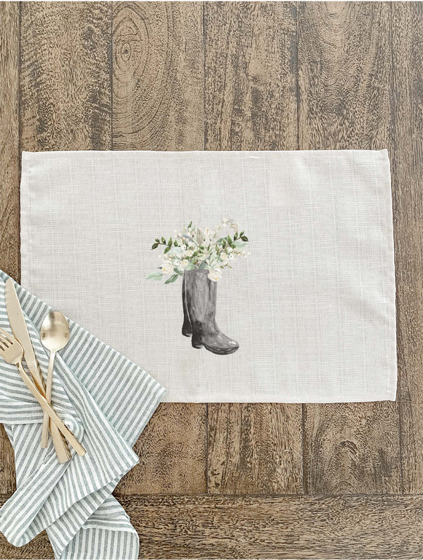 Boots Watercolor Placemat