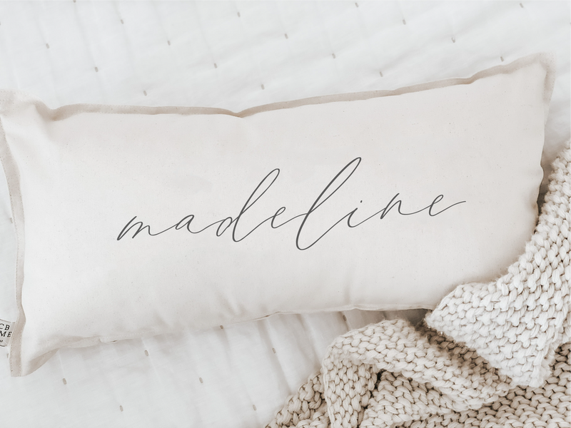 Personalized Calligraphy Name Lumbar Pillow