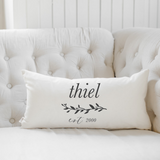 Personalized Last Name With Laurel Lumbar Pillow