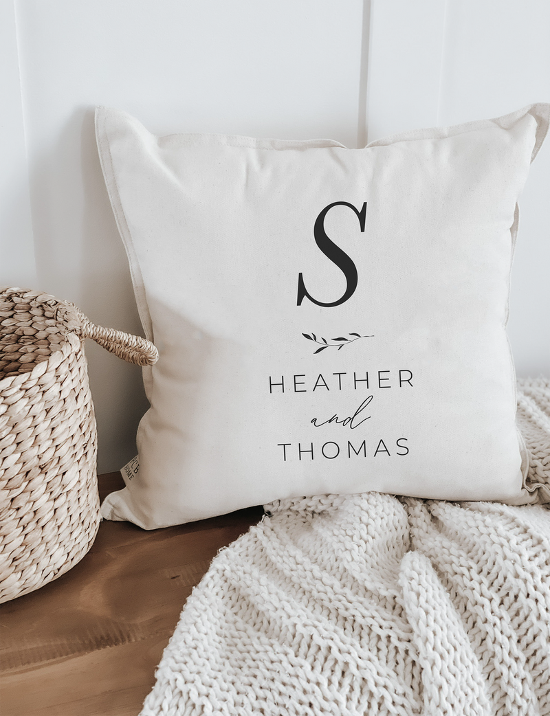 Personalized Initial and Names Pillow