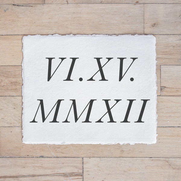 Personalized Roman Numeral Date Print